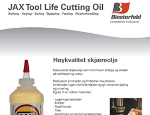JAX Tool Life Cutting Oil-Produktark