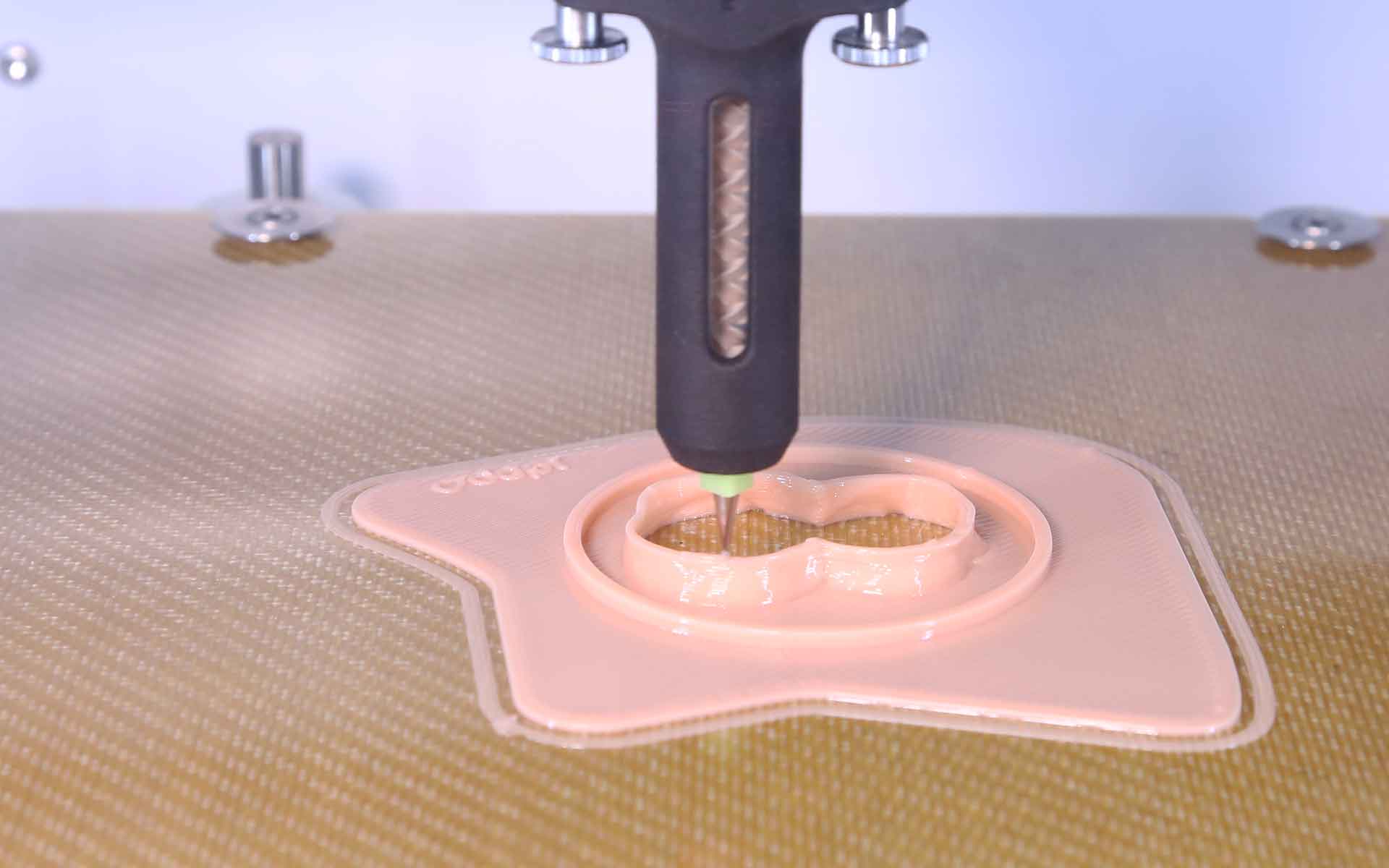 Medical device of personalized wafers for Odapt ostomy bags printed in silicone